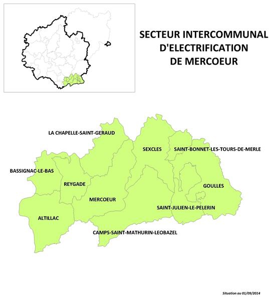 Carte secteur d'énergie Mercoeur